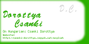 dorottya csanki business card